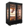 Frenox SY13-G-HM - 2 Kapılı, 3 Tarafı Camlı, Siyah PVC Kaplı Dry Age Buzdolabı